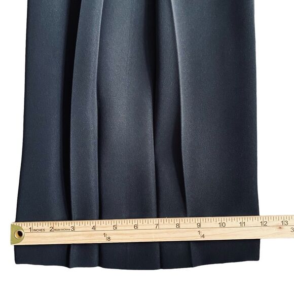 Joseph Ribkoff Dress Pants 8 Black High Rise Wide Leg Flowing Designer Nautical - Picture 14 of 15